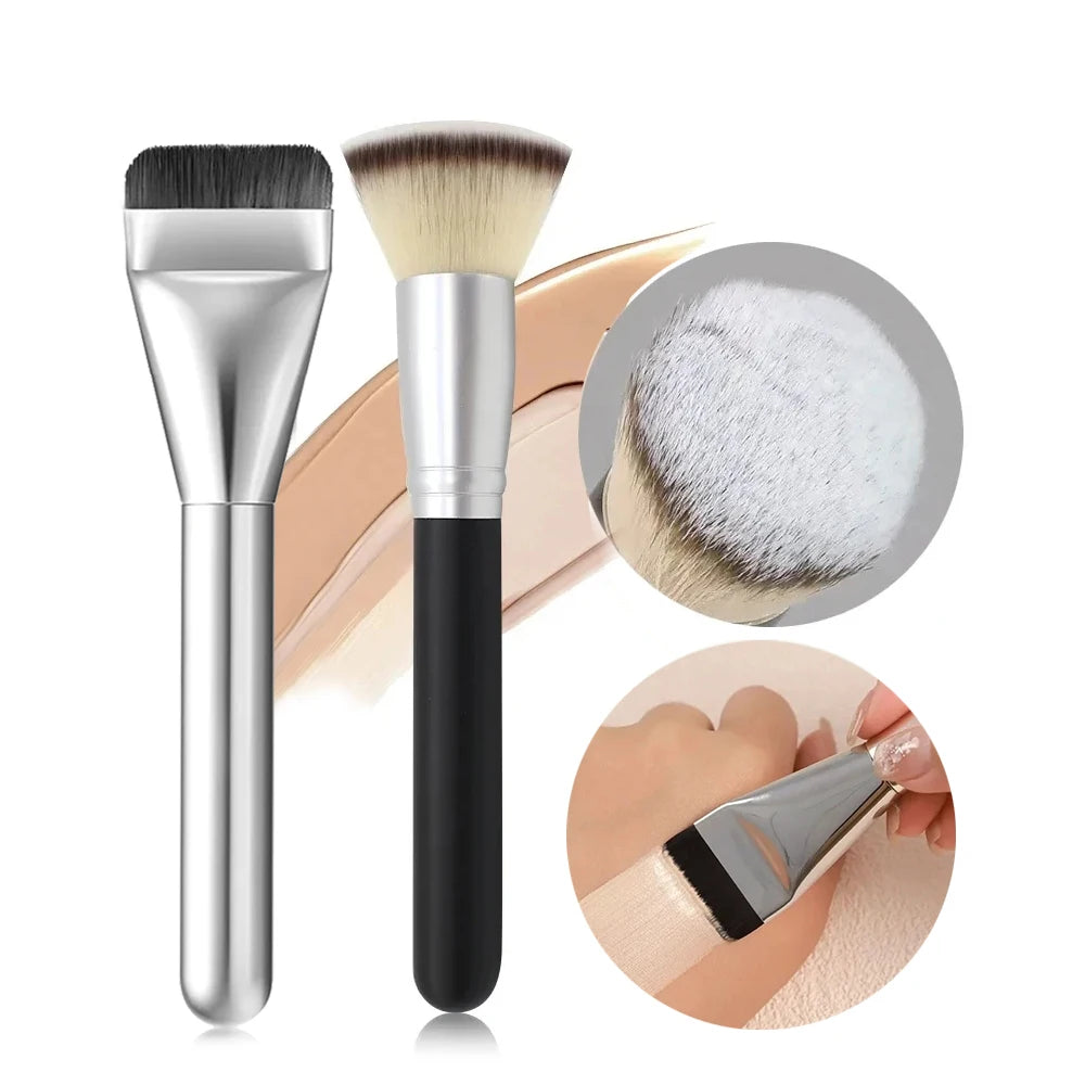Ultra Thin Foundation Brush Lightweight and Thin Face Contour Brush Flat Contour Brush Blending Foundation Cream Makeup Brushes