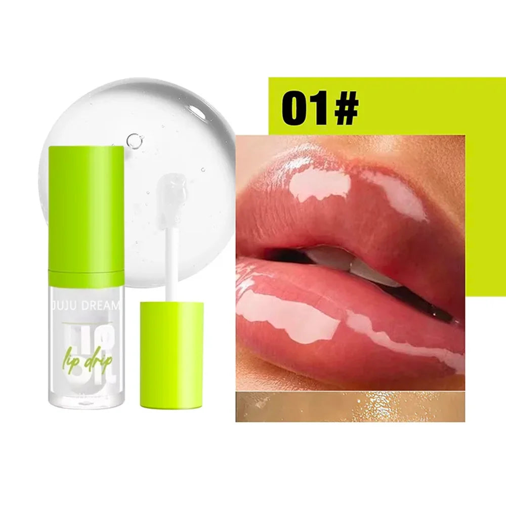 6 Colors Tinted Lip Oil Gloss, Moisturizing Shiny Finish, Waterproof Long-Lasting, Easy Apply, Xmas & Halloween Makeup, Unisex