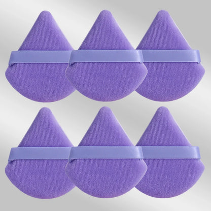 6 Pcs New Triangular Sponge Puffs with a Soft Skin Friendly and Delicate Makeup Feel Suitable for Home or Travel Use