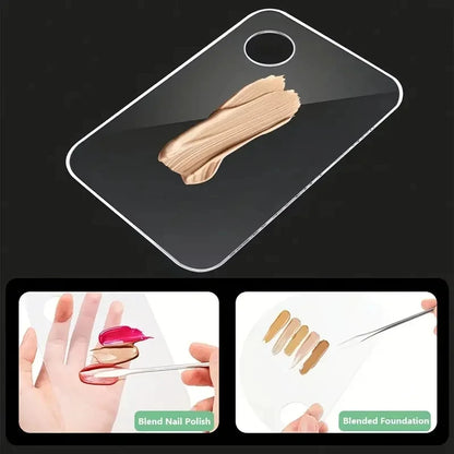 Transparent Acrylic Palette Tool Makeup Palette Liquid Foundation Eye Shadow Mixing Cream Manual Cosmetic Beauty Makeup Mixer