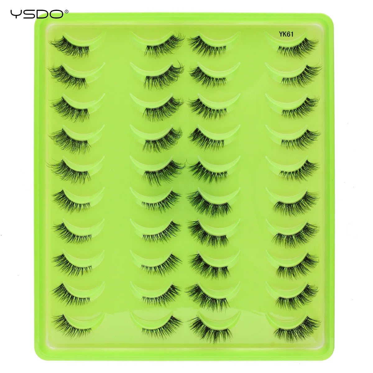 Half Eyelashes 5/10/14/20 Pairs Natural Faux Mink Lashes Cat Eye Lashes Wispy Fluffy Eyelash Extension Makeup Manga False Lashes