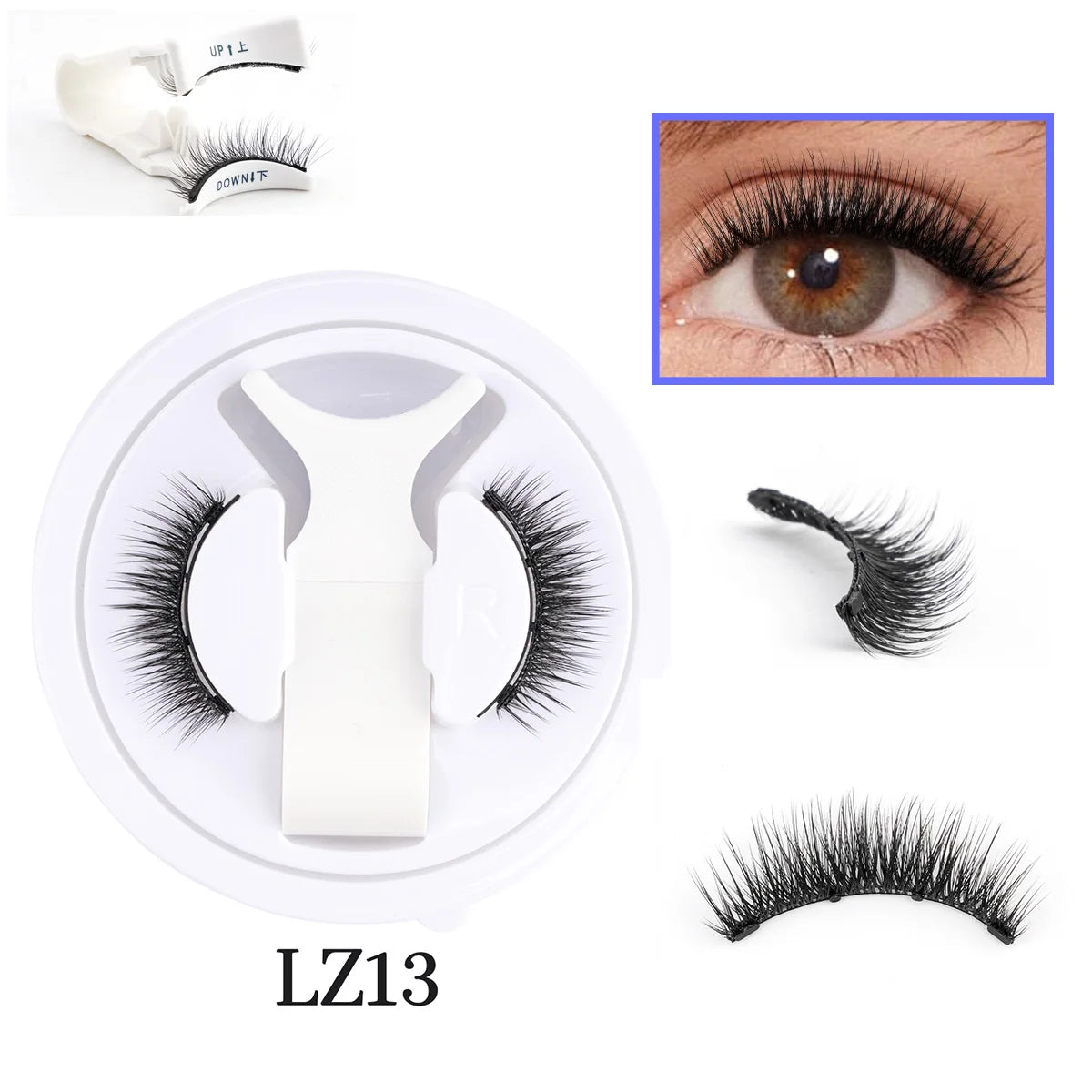 New Magnetic Eye Lashes With Winged Ends Soft Reusable Magnetic Lashes Natural Look 3D False Lashes Makeup With Magnet Tool