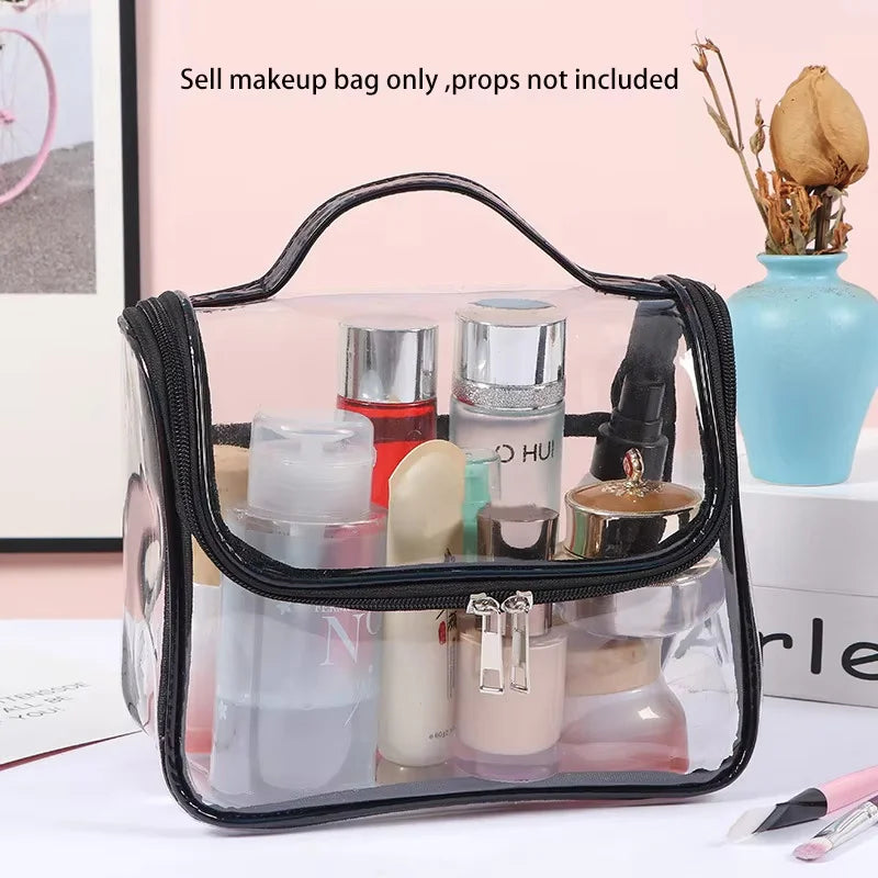 1/3Pcs Set Transparent Toiletry Bags Large Capacity Bag Travel Organizer Storage Pouch Makeup Cosmetics Bag Multifunction