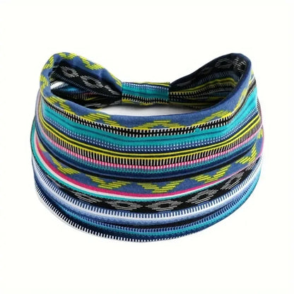 Wide Elastic Headband Hairband Pilates Yoga fitness Running Cycling Sweatband Turban Makeup Hair Hoop Makeup Headwrap for Women