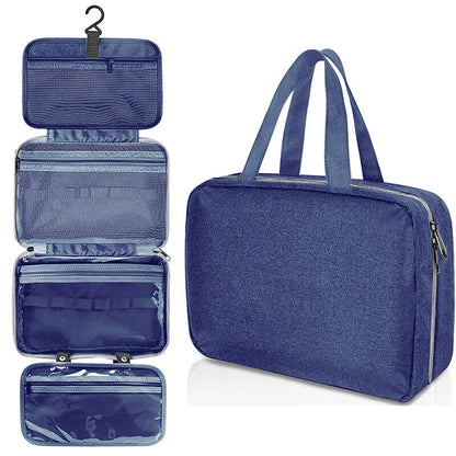 Large Hanging Hook Toiletry Bag Waterproof Folding Handbag Travel Makeup Cosmetic Razor Storage Organizer Case Bathroom Supplies