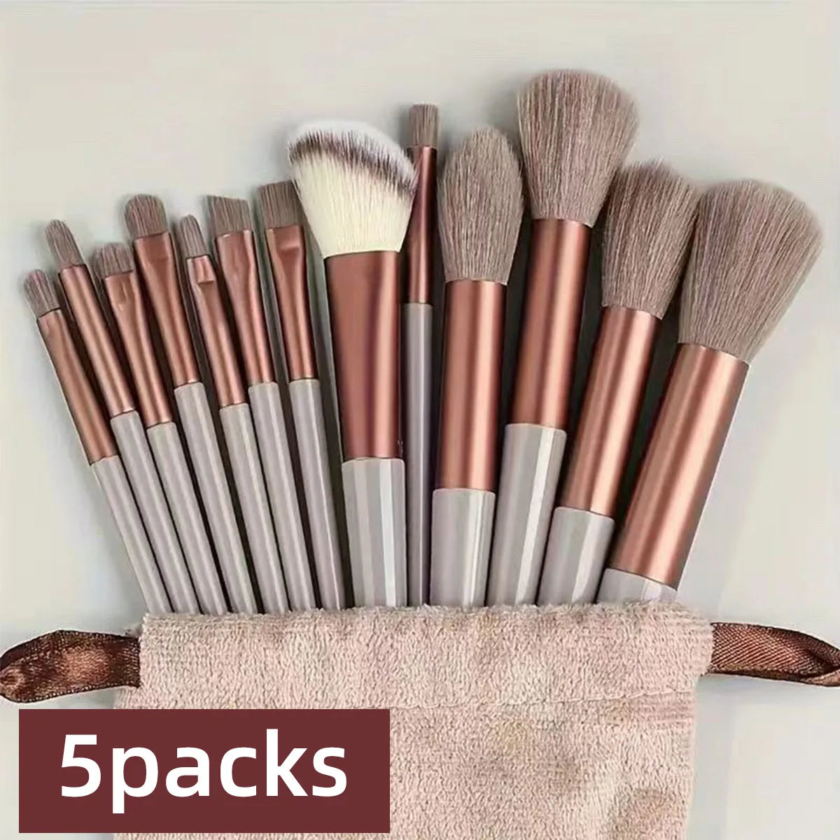 13PCS Green/Pink Makeup Brush Set With Soft Bristles For Easy Carrying Suitable For Beginners And Professional Makeup Artists