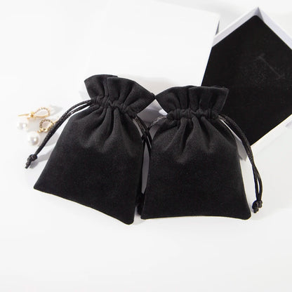 5Pcs Velvet Drawstring Bag 7x9cm 8x10cm 9x12cm 10x15cm 12x16cm 13x18cm 15x20cm Suede Flannel Gift Storage Pouch Makeup Organizer