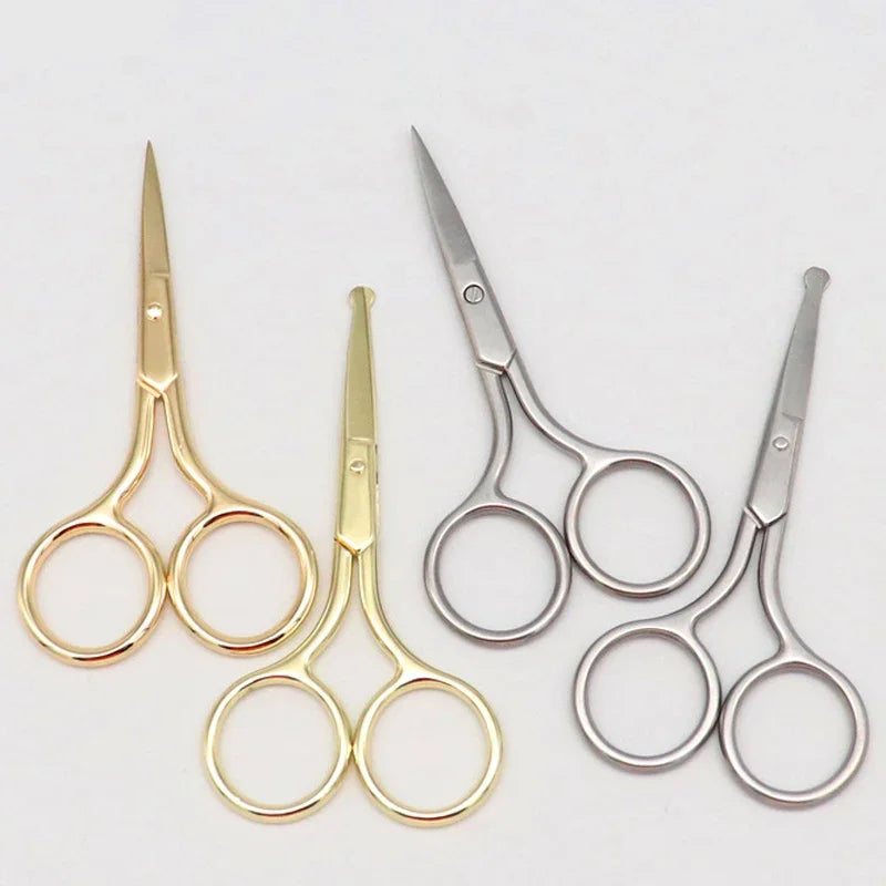 1pc European-style Makeup Scissors 9CM Compact Stainless Steel Small Professional Eyebrow Nose Hair Cut Manicure Nail Tools