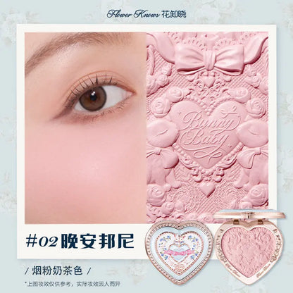 Flower Know Bunny Garde Series Blushes Cream Smooth Long-lasting All-Day Face Enhancing Makeup Blush Cream For Cheek