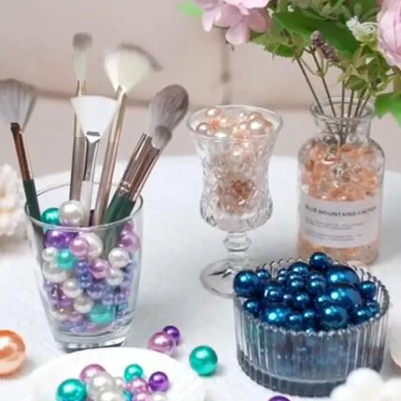 3/4/5/6/8/10mm  No Hole ABS Pearl Bead For  Makeup Box Filling Bead  Christmas/Garment Sewing /DIY Crafts Decoration  V0824