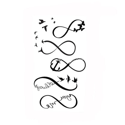 Tattoo Stickers Totem Black Color Flash Temporary Waterproof Party Fake Makeup Neck Hand Arm Body Art for Men Women