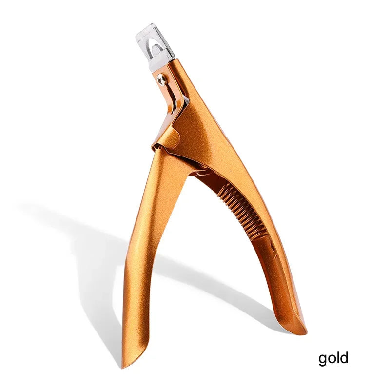 Professional False Nail Clippers False Nail Nippers Pointed ClippersUType Nail Clippers Acrylic False Nail Edge Trimmer Stainles