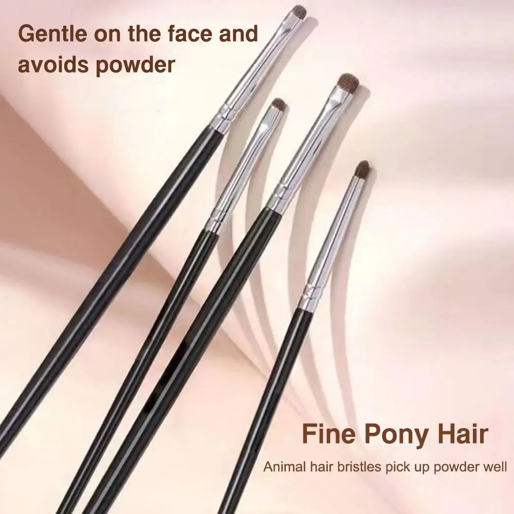 Soft Hairs Eye Makeup Brush Plastic Handle Small Tapered Brush for for Highlighting Eyeshadow/Sleeping Silkworms/Under Eyes