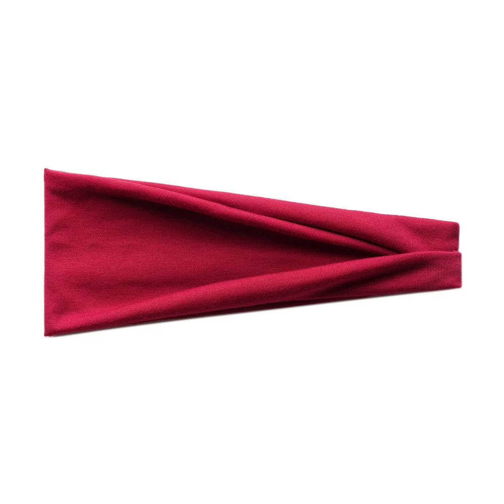 Women Solid Color Wide Elastic Headband Adjustable Cotton Sport Yoga Hair Band Fashion Turban Makeup Hair Hoop Hair Accessories