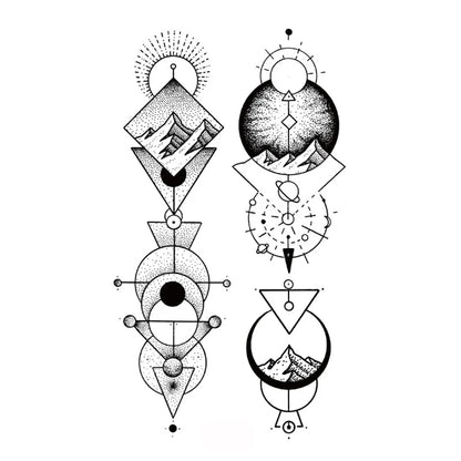 Tattoo Stickers Totem Black Color Flash Temporary Waterproof Party Fake Makeup Neck Hand Arm Body Art for Men Women