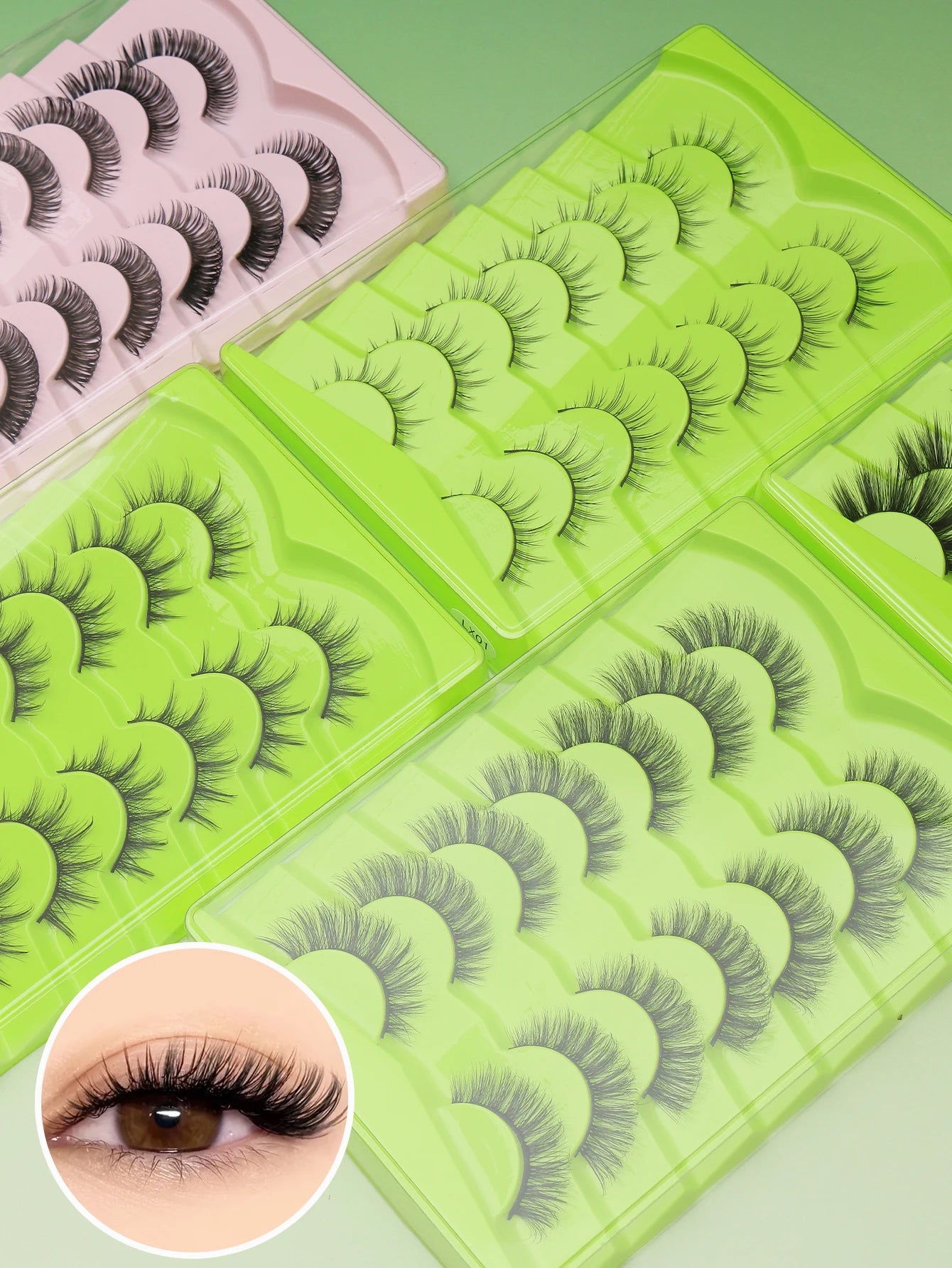 AYRMILLA 5/20Pairs 3D Mink Lashes Natural False Eyelashes Dramatic Thick Fake Eyelash Extension Faux Cils Wholesale Makeup Tools