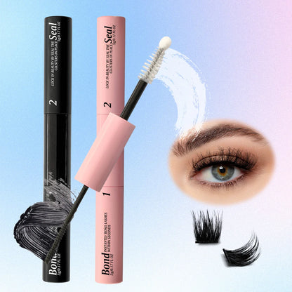 Eyelash Bond and Seal for DIY Lash Clusters Long Lasting Lash Glue Hold 48-72 Hours Waterproof Mascara Wand Makeup
