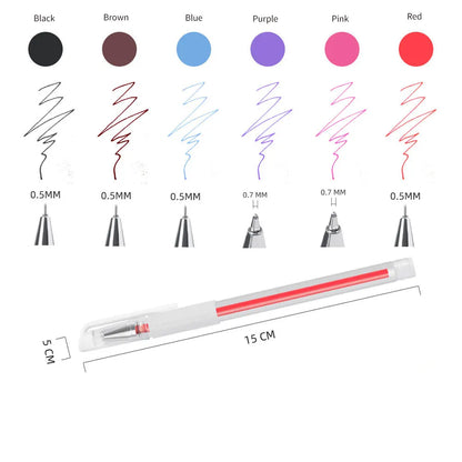 1Pc Tattoo Skin Marker Pen White Black Pink Color Pen for Permanent Makeup Eyebrow Scribe Waterproof Brow Pencil Tattoo Tools