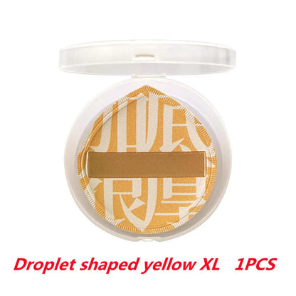 YS0080-100-Point Cotton Cushion Puff - Makeup Artist Grade, Non-Powder Absorbing, Thick Q-Elastic, Dry/Wet Dual-Use