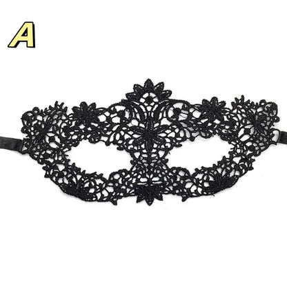 Sexy Women Black Lace Floral Eye Mask Masquerade Prom Face Mask Princess Queen Party Makeup Cosplay Nightclub Lace Mask Props