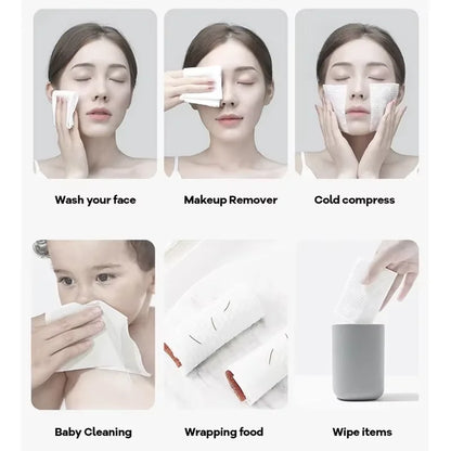 Reusable thickened face towel Travel cleanser, wet and dry makeup remover, cotton soft fabric Towel