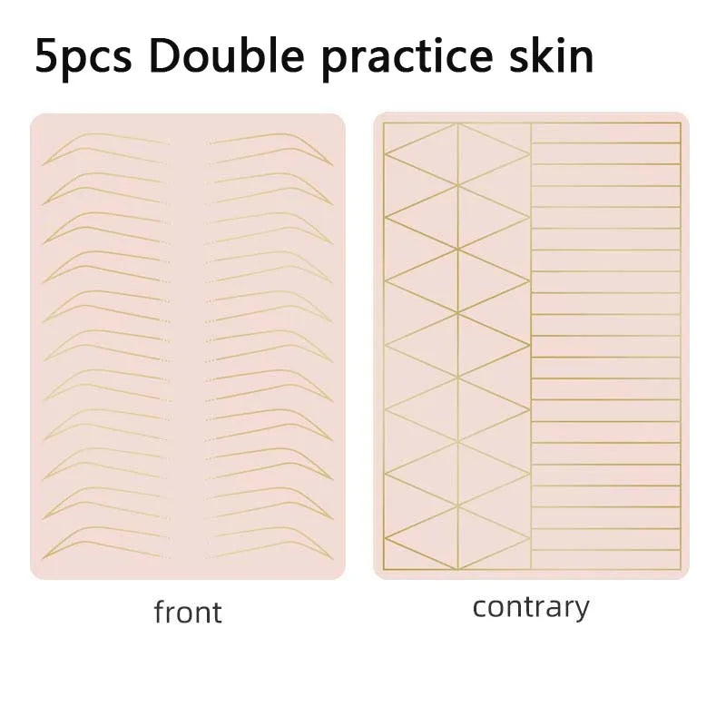 Tattoo Microblading Permanent Makeup Brows Thick Silicone Eyebrows Tattoo Latex Sheet Double Side Practice Skin