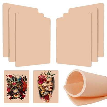 10/8/5/3/1pcs Tattoo Practice Skin 3MM silicone fake skin Double sided permanent makeup training supplies Tattoo accessories