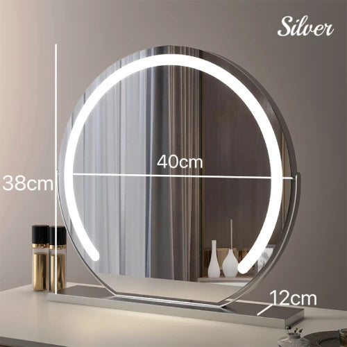 Vanity Makeup Mirror with Lights Detachable 15x Magnification 3 Color Lighting Modes Touch Screen Control 360°Rotation