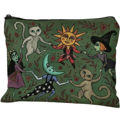 New Cat and Moon Design Makeup Bag Portable Durable Storage Bag Trendy Forest Bag Gift