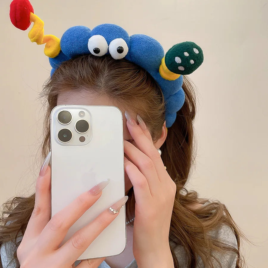 Fabric Cartoon Funny Headband for Women Fun Cute Unique Temperament Headband Personality Versatile Fashion Hair Accessories X