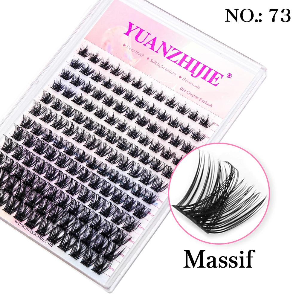 Super Cheap MASSCAKU Segemented DIY Handmade Make up Fake Lashes Cosplay Eyelashes Brush Bond maquillaje Makeup Products Fan