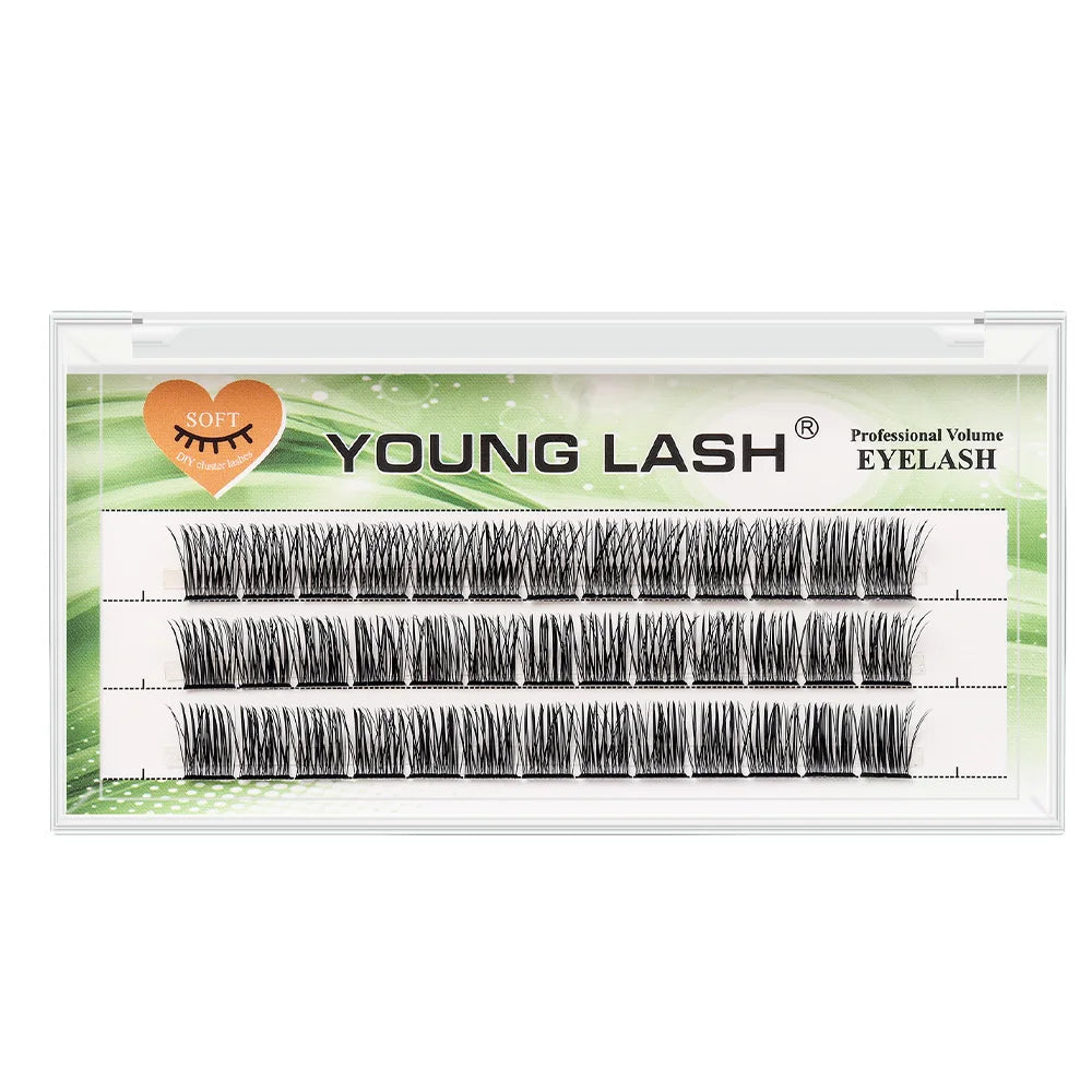 YOUNG LASH DIY Eyelashes Cluster Lashes  Extensions C D Curl  Premade Volume Fans Russian Fake Eyelashes Natural Makeup