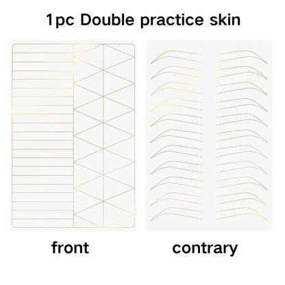 Tattoo Microblading Permanent Makeup Brows Thick Silicone Eyebrows Tattoo Latex Sheet Double Side Practice Skin