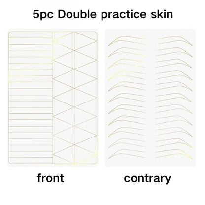 Tattoo Microblading Permanent Makeup Brows Thick Silicone Eyebrows Tattoo Latex Sheet Double Side Practice Skin