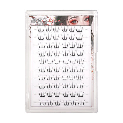 DIY U shaped Resuable Lashes Spiky Cluster Eyelash Extensions For Korean Kpop Girl Eye Makeup Tool 10 Rows