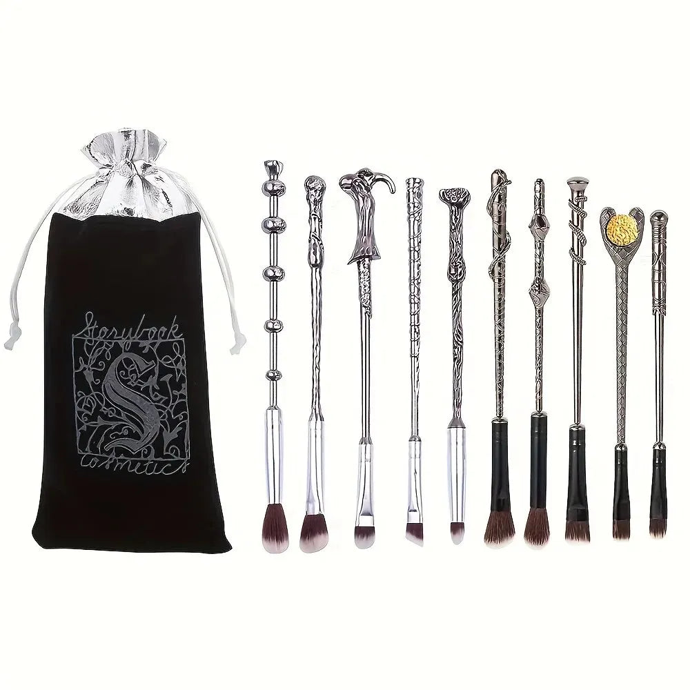 5PCS Makeup Brush Wand Set Professional Style Brushes with Soft Bristle and Metal Handles Perfect for Eyeshadow Powder Makeup