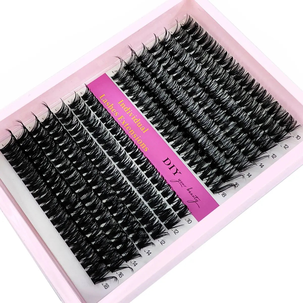 New 60D/80D/100D Mix Eyelash Clusters 10-18mm Mix Wispy Individual Lashes Extensions 266/280pcs DIY Mink False Eyelashes Makeup