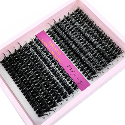 New 60D/80D/100D Mix Eyelash Clusters 10-18mm Mix Wispy Individual Lashes Extensions 266/280pcs DIY Mink False Eyelashes Makeup