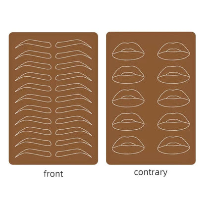 Tattoo Microblading Permanent Makeup Brows Thick Silicone Eyebrows Tattoo Latex Sheet Double Side Practice Skin