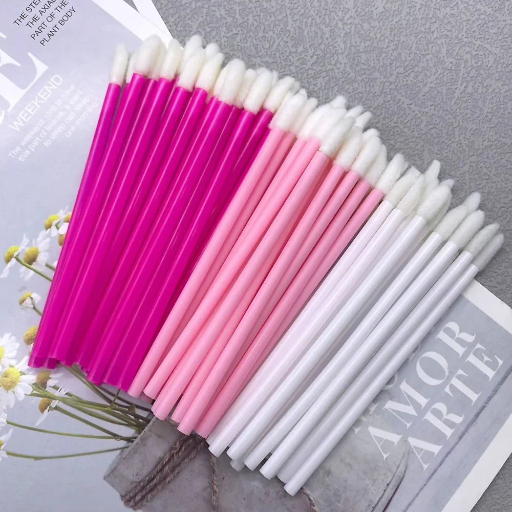 Wholesale 100/1000 PCS Disposable Lip Brush Women Accessories Lipstick Gloss Wands Applicator Perfect Best Make Up Tool Hotting