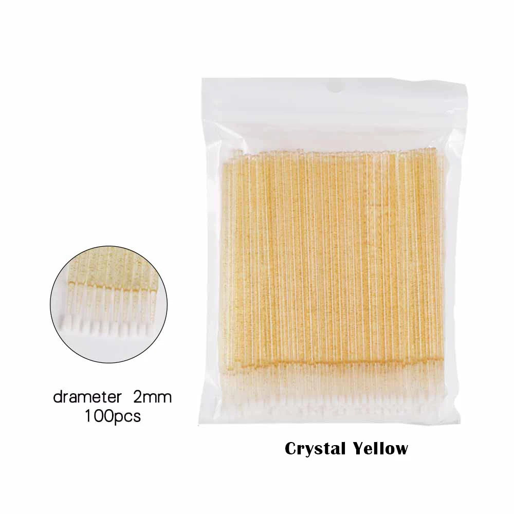 100Pcs Disposable MicroBrush Lash Cotton Swab Eyelash Extension Glue Cleaning Brushes Applicator Sticks Makeup Tools Wholesale