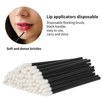 Wholesale 50/1000pcs Lip Brushes Applicators Eyelashes Brush Lipstick Brush Lip Gloss Applicator Wands Makeup Beauty Tool