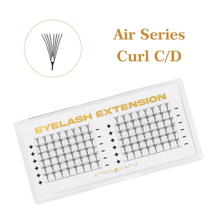 RUJADE New Colorful Shiny Manga Comic Spire Lashes Tinsel Anime Eyelash Extension Premade Fans Feather Shape Party Makeup Lashes