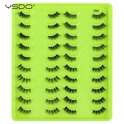 Half Eyelashes 5/10/14/20 Pairs Natural Faux Mink Lashes Cat Eye Lashes Wispy Fluffy Eyelash Extension Makeup Manga False Lashes