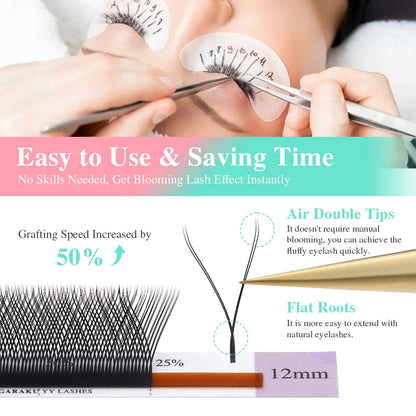 NAGARAKU YY Mesh Lash Y shape eyelashes extension premium mink soft light natural 4D makeup cross bloom false eyelash