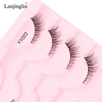 Fake Lashes 3/10 Pairs Half Lashes Cat Eye Natural Long Wispy 3D Mink Eyelash Reusable Makeup Tool Faux Cils maquillaje Cílios