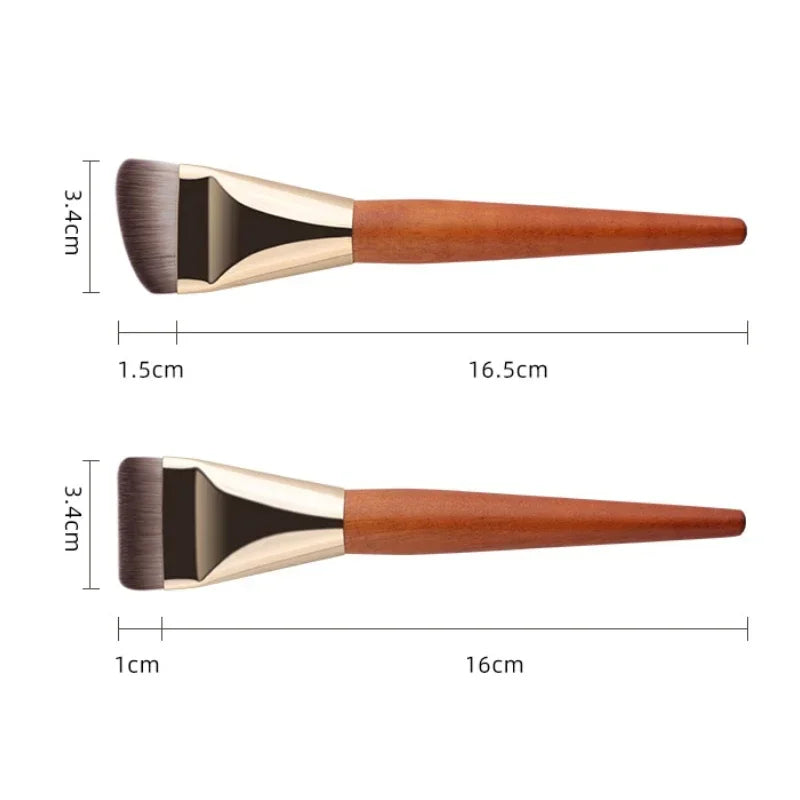 1/2pcs Ultra Thin Foundation Brush Soft Hair Thin Face Contour Brush Flat Contour Brush Blending Foundation Cream Makeup Brushes