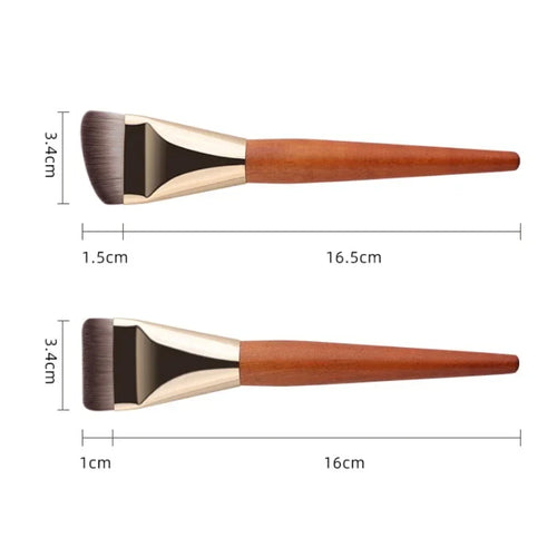 1/2pcs Ultra Thin Foundation Brush Soft Hair Thin Face Contour Brush Flat Contour Brush Blending Foundation Cream Makeup Brushes