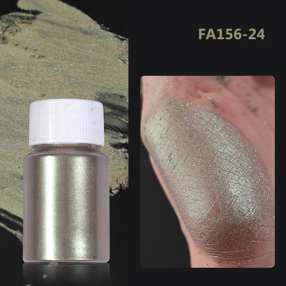 10g/Bottle White/Pink Pearlescent Nail Art Powder Sparkly Mermaid Chrome Pearl Pigment Aurora Manicure Mica Mineral Rubbing Dust