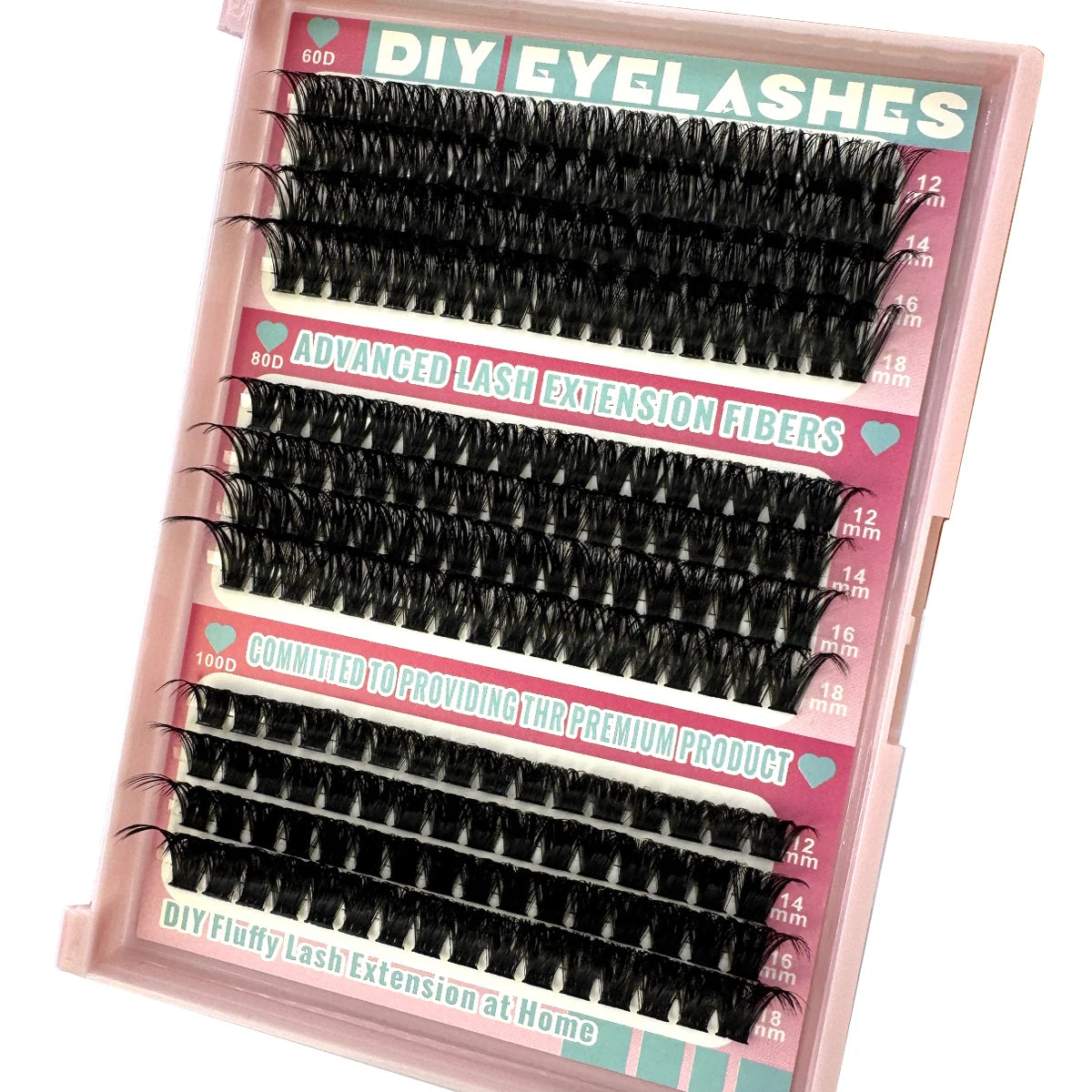New 60D/80D/100D Mix Eyelash Clusters 10-18mm Mix Wispy Individual Lashes Extensions 266/280pcs DIY Mink False Eyelashes Makeup